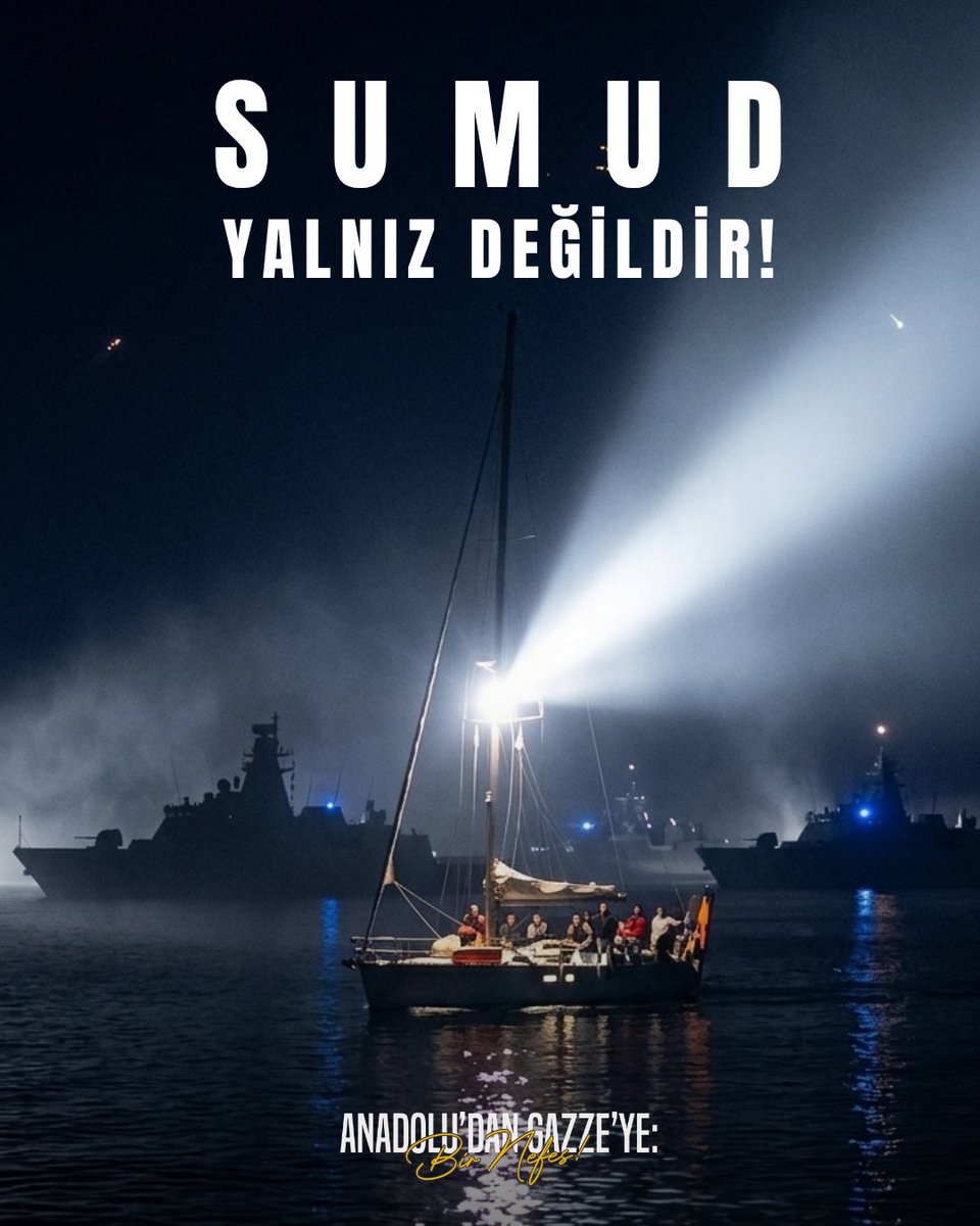 gazzeyebirnefes's tweet photo. SUMUD FİLOSU YALNIZ DEĞİLDİR!

@fatihtugradoruk 
@AhmetYasinErtel https://t.co/y2IamjKZCF