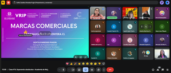 vripubb's tweet photo. OTL-UBB realiza capacitación sobre registro de marca a la Academia de Mujeres Empresarias del Centro de Negocios Sercotec San Carlos. https://t.co/p18pd3NloQ https://t.co/MR5JCyFV29