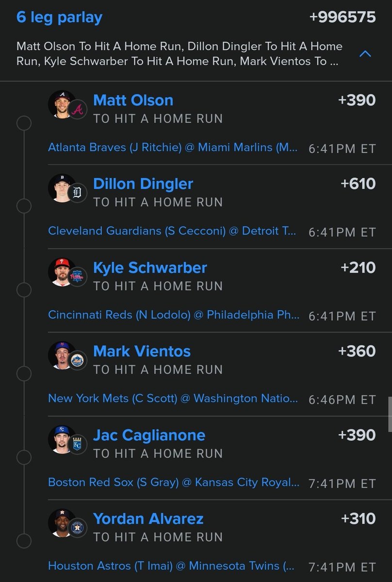 joshuadasilva's tweet photo. Monday dingers. Have one other option of top guys. https://t.co/k5nCvfKjPa
