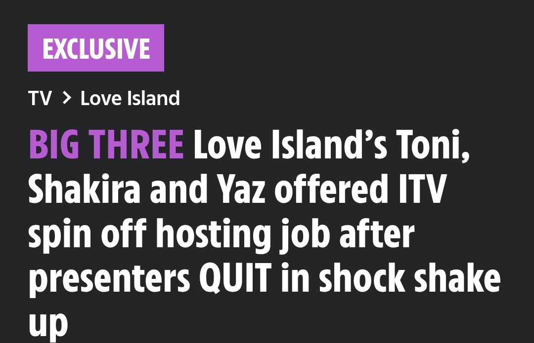 _AllThingsLIUK's tweet photo. SHAKIRA, YAS, and TONI are OFFICIALLY set to HOST Love Island: The Morning After Podcast
#LoveIsland #LoveIslandUK https://t.co/8YoVq9FQzm