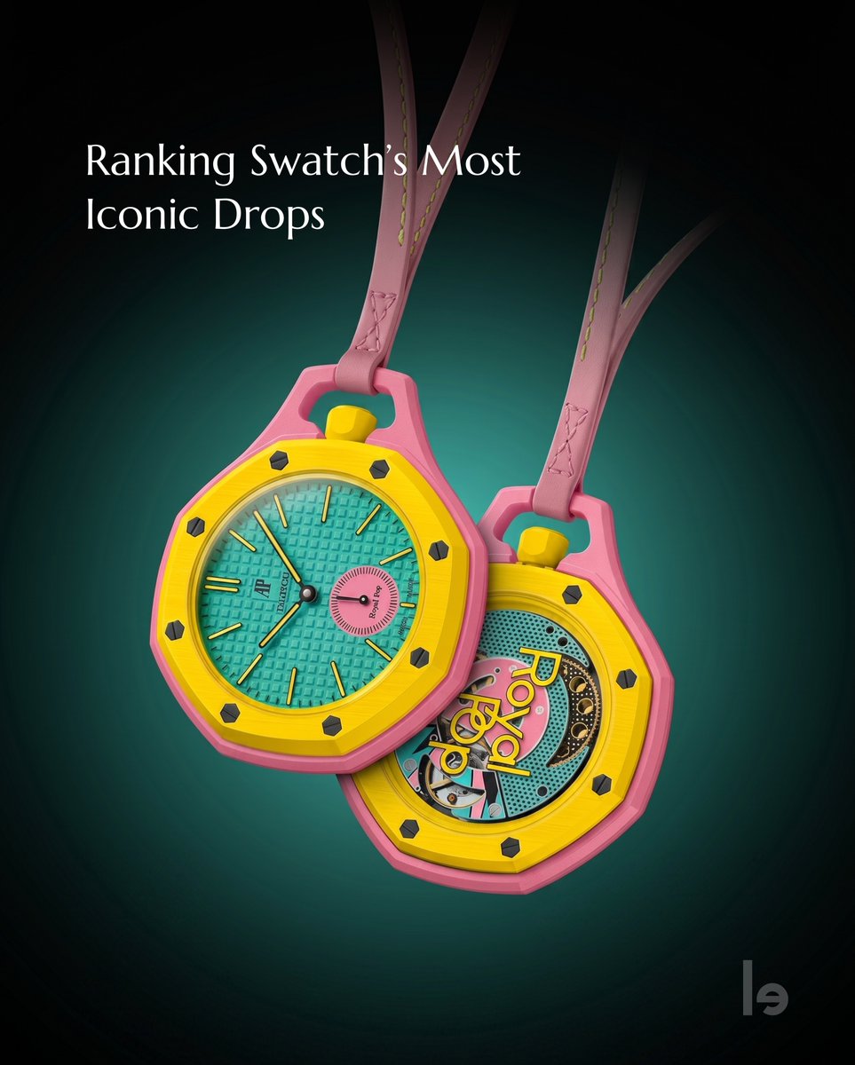 lefty_io's tweet photo. Total store-launch chaos. Police shutdowns. Pure internet breakdown. 🤯

Everyone is talking about the launch of the @AudemarsPiguet  x @Swatch "Royal Pop"** pocket watches, but Swatch has been mastering the art of the unexpected crossover since the 1980s. Long before the luxury watch world got involved, the Swiss trailblazer was already dropping legendary partnerships.  

Slide through to look at the most iconic drops and tell us which one is your absolute favorite in the comments! ��� #royalpop #apxswatch #audemarspiguet #swatch