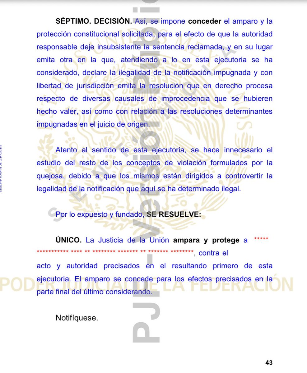 MilanSilva17's tweet photo. AMPARO DIRECTO FAVORABLE VS NOTIFICACIÓN ELECTRÓNICA.

✅ Argumento: La responsable indebidamente atribuyó una carga procesal al recurrente, aun y cuando le correspondía a la demandada (negativa lisa y llana aviso de confirmación x única ocasión)

🚦A.D 769/23 2ndo Colegiado SLP https://t.co/IQIzAvo3sp