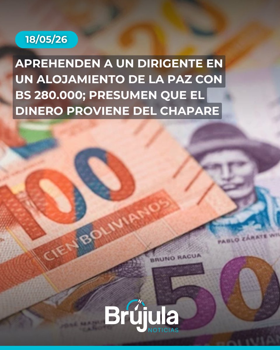 BrujulaNoticias's tweet photo. 🚨 El viceministro de Régimen Interior y Policía Hernán Paredes informó sobre la aprehensión de un dirigente en posesión de Bs 280.000 en efectivo dentro de un alojamiento paceño.

Los detalles:
https://t.co/AxH4xxSviO https://t.co/yCXAhvz3of