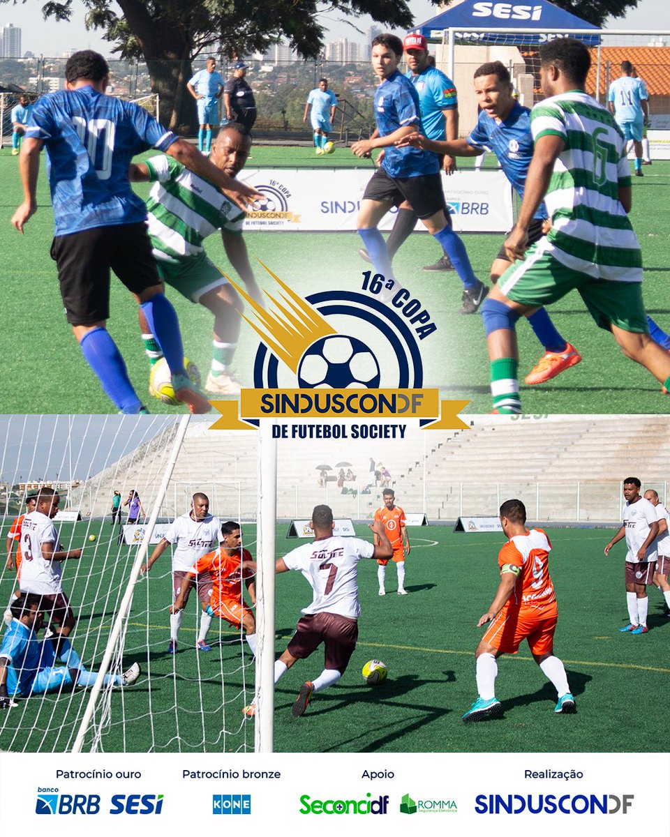 SindusconDF's tweet photo. 👇 MARQUE SUA EMPRESA E SEU JOGADOR FAVORITO!
O segundo sábado de jogos da 16ª Copa Sinduscon-DF de Futebol Society foi recheado de emoção e vitórias. 
👉 Arraste para reviver os melhores momentos, ainda tem muito mais pela frente! https://t.co/BxmUmEADwv