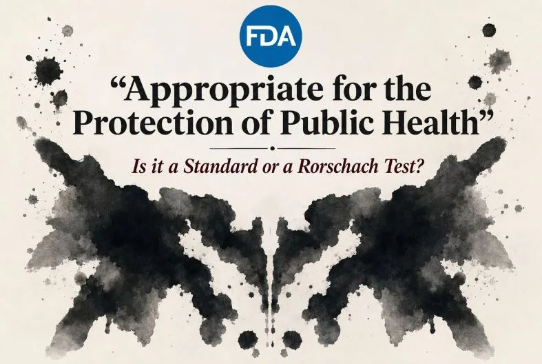 Vapingit's tweet photo. The @FDA uses one clear, rigorous standard “safe and effective” for drugs, but an entirely different, vague one for tobacco products: “Appropriate for the Protection of the Public Health.”

🔗https://t.co/eU8y42IDDd🔗

For some reason I was trying to channel @jgitchell's #rethink in this. A little. Don't get your hopes up.