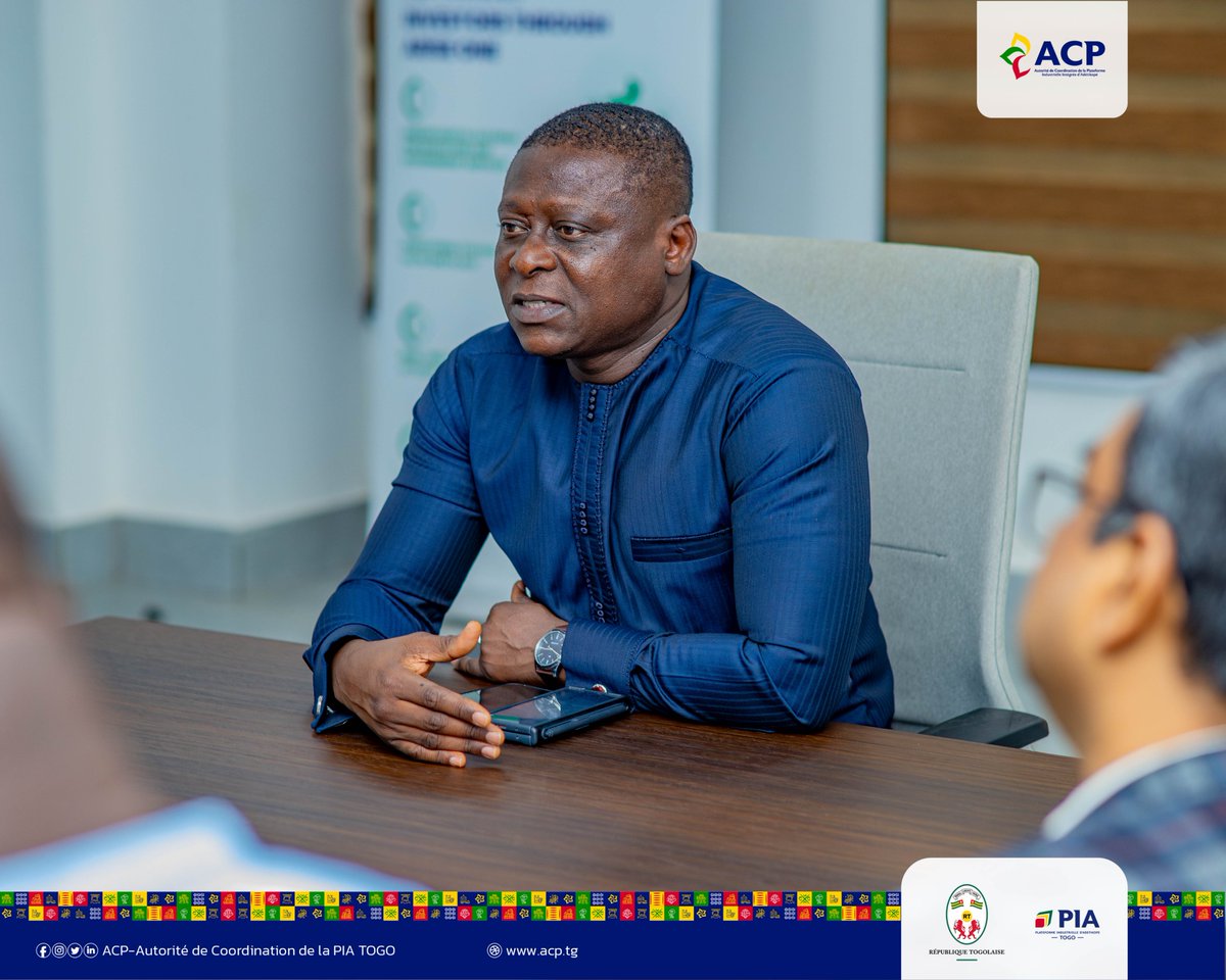 acp_tg's tweet photo. Cette visite de travail a permis des échanges constructifs autour des ambitions économiques et industrielles du #Togo, ainsi que des avancées enregistrées dans le développement de la #PIA en tant qu’écosystème industriel intégré, compétitif et durable. https://t.co/4rel445iwv