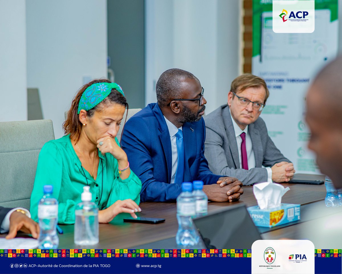 acp_tg's tweet photo. Cette visite de travail a permis des échanges constructifs autour des ambitions économiques et industrielles du #Togo, ainsi que des avancées enregistrées dans le développement de la #PIA en tant qu’écosystème industriel intégré, compétitif et durable. https://t.co/4rel445iwv