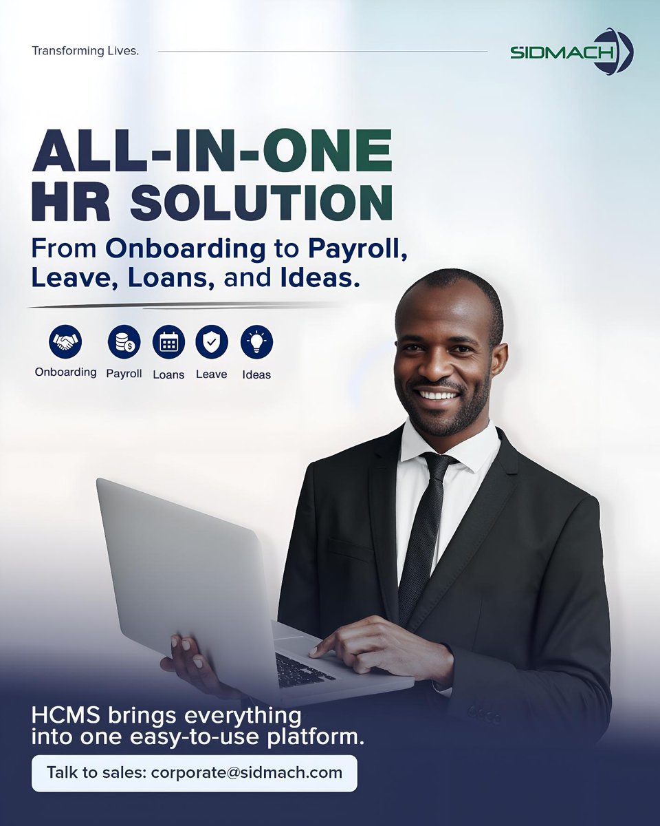 sidmach's tweet photo. Simplify HR operations with Sidmach HCMS - a secure, all-in-one platform for onboarding, payroll, leave, performance tracking, and employee management designed to improve workforce productivity.

📩Talk to sales: corporate@sidmach.com

#Sidmach #Technologies #HCMS https://t.co/1mzAz9ZOYF