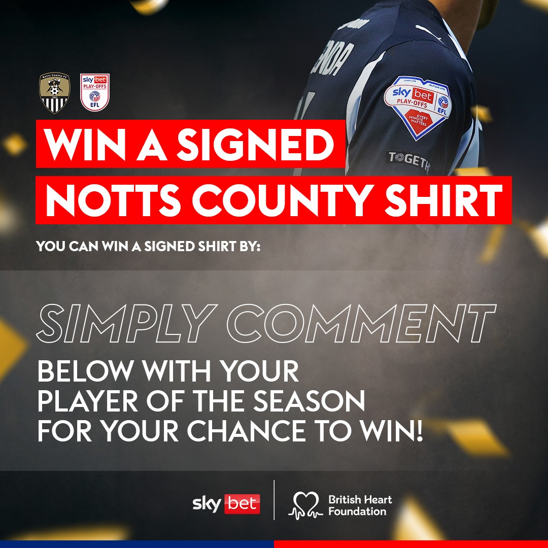 ryanburtons's tweet photo. 𝗪𝗜𝗡 𝗔 𝗦𝗜𝗚𝗡𝗘𝗗 𝗡𝗢𝗧𝗧𝗦 𝗖𝗢𝗨𝗡𝗧𝗬 𝗦𝗛𝗜𝗥𝗧!

@Official_NCFC are in the @SkyBetLeagueTwo Play-Off final, and here's how you can win a signed shirt 📝

Reply to this post with your Magpies player of the season to be in with a chance of winning ⚫️⚪️

T&amp;Cs ↘️