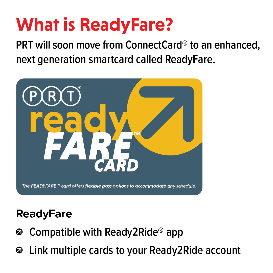 PGHtransit's tweet photo. Are You Ready?

Learn more about the upcoming transition to ReadyFare and what it means for you at https://t.co/FCMCirEu41 https://t.co/X6GFJl21LW
