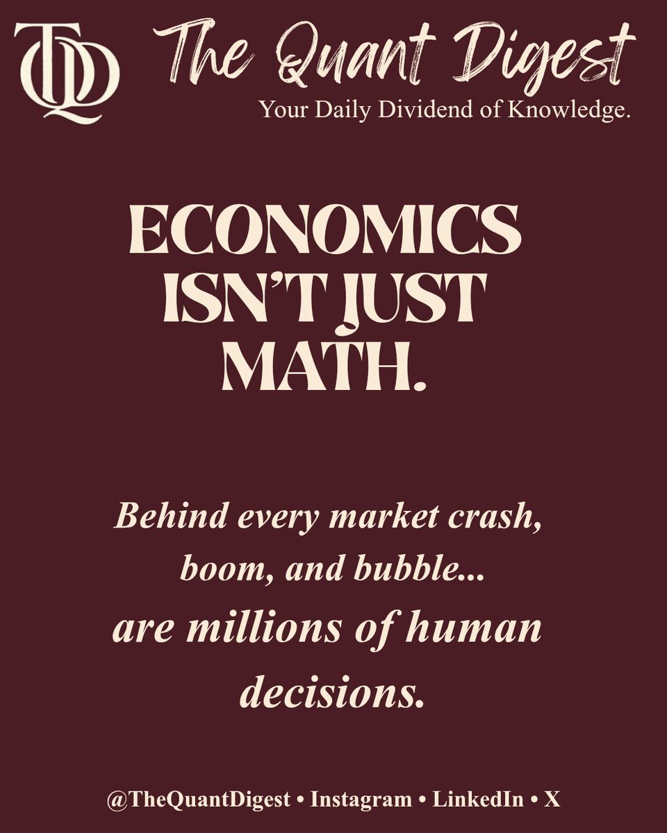 TheQuantDigest's tweet photo. Markets don’t just run on money. They run on trust.

The moment confidence disappears, consumers pull back, investors panic, and fear becomes economic reality.

#Economics #Investing #Finance #StockMarket #BehavioralFinance #moneysavingtips #money https://t.co/dEPH0XAMap