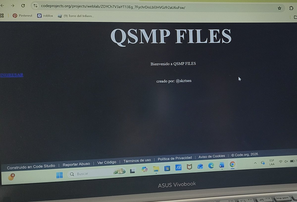 kaiiuck's tweet photo. Amigos estaba revisando mi cuenta d Canva y no m acordaba q hace kmo dos años  para mí proyecto d programación hice una página web del QSMP JAJAJA https://t.co/2GQQw3D8QJ
