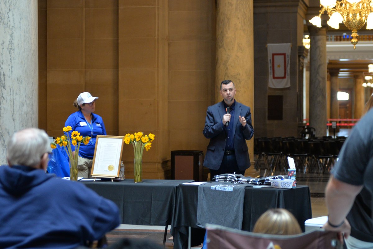 SenFadyQaddoura's tweet photo. I had the immense honor of speaking with Hoosiers living with ALS, their families, caregivers, and advocates during ALS Awareness Month @alsassociation about the real impact this disease has on people’s lives and why public policy matters so deeply in that fight. https://t.co/dIfIAtTwXw
