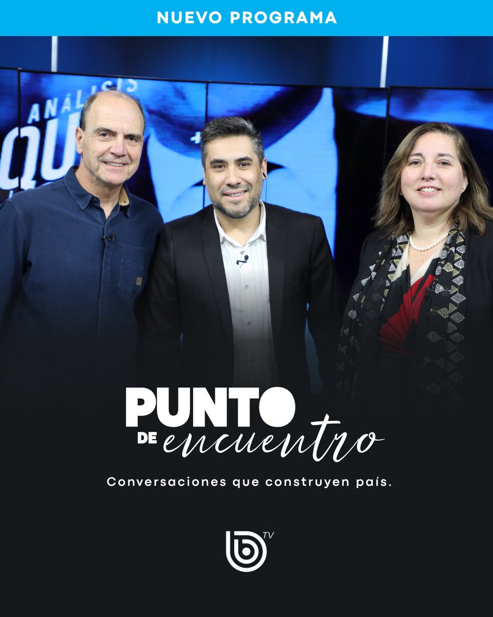 WeMediaCL's tweet photo. 🌐 Junto a Universidad del Alba, damos un nuevo paso en nuestro compromiso con la conversación pública, el análisis y la generación de contenidos con mirada país.

Presentamos “Punto de Encuentro: Conversaciones que construyen país”, una nueva producción televisiva que busca abrir espacios de diálogo, conectar distintas visiones y aportar profundidad al debate sobre los temas que marcan la contingencia nacional.

En este primer capítulo abordamos los primeros 60 días del nuevo gobierno, analizando decisiones, señales políticas, comunicación, gestión y desafíos futuros, junto a invitados y voces relevantes del escenario público.

El debate fue abierto por el Decano de la Facultad de Ciencias Sociales y Humanidades de Universidad del Alba y ex ministro, @cristianmonckeberg junto a la Senadora y Presidenta del Partido Socialista, @paulinavodanovic quienes protagonizaron una conversación marcada por distintas miradas, análisis y reflexión sobre el actual momento político del país.

Porque creemos en el valor de la información bien tratada, en el análisis con contexto y en las conversaciones que ayudan a comprender mejor el Chile que estamos construyendo.

“Punto de Encuentro” es una producción de WE Comunicaciones, con el auspicio de @udelalba 

📺 Estreno: Todos los domingos | 11:00 hrs | BioBioChile TV

📡 Señal: VTR 740 | Claro 624 | Zapping 10 | Entel 592 | Mundo 521 | GTD 32

💻 También disponible en: https://t.co/WjJAEgSTpt

#PuntoDeEncuentro #ConversacionesQueConstruyenPaís #WE #UniversidadDelAlba #BioBioTV