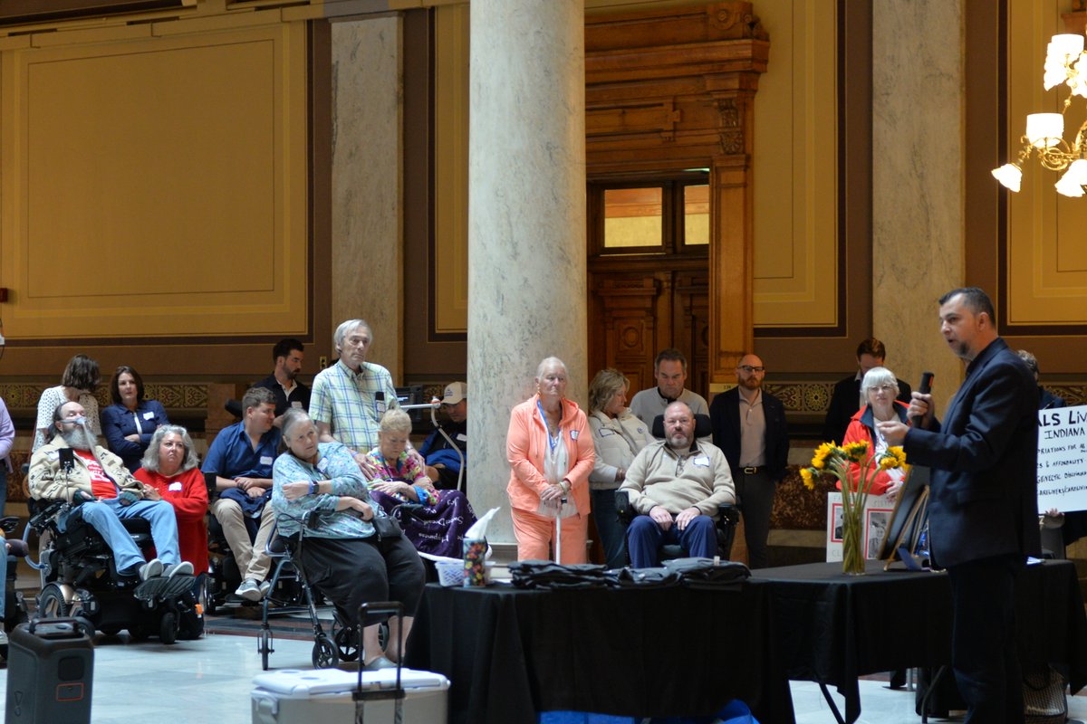 SenFadyQaddoura's tweet photo. I had the immense honor of speaking with Hoosiers living with ALS, their families, caregivers, and advocates during ALS Awareness Month @alsassociation about the real impact this disease has on people’s lives and why public policy matters so deeply in that fight. https://t.co/dIfIAtTwXw