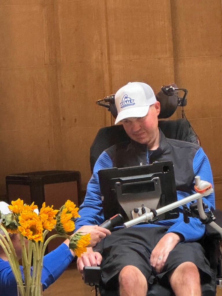 SenFadyQaddoura's tweet photo. I had the immense honor of speaking with Hoosiers living with ALS, their families, caregivers, and advocates during ALS Awareness Month @alsassociation about the real impact this disease has on people’s lives and why public policy matters so deeply in that fight. https://t.co/dIfIAtTwXw