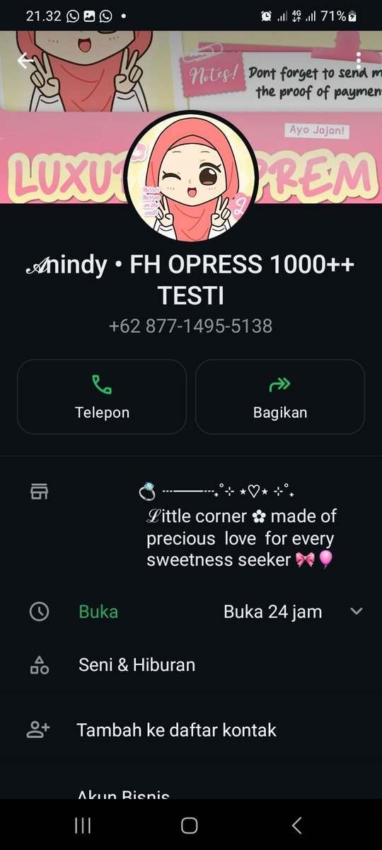 bilutuwa's tweet photo. hati hati penipuuu guyss, yg kena temenkuu, ditagih malah vn "kont*l" gt penipu tolol 
+62 877-1495-5138
luxury apprem 
pake profil cewe tapi aslinya cowo
#zonauang #penipu #scam https://t.co/CaJ5YT6coh