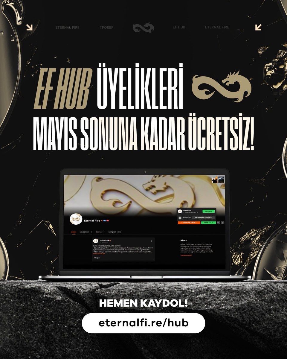 eternalfirehub's tweet photo. Bayram hediyesi erkenden geldi! ❤️

Mayıs sonuna kadar EF Hub girişleri ücretsiz 🥳

EF Hub’da yerini al, Türk FACEIT sunucularında ücretsiz oyna!

🔗 Katılım için: https://t.co/jpssxDrSXG https://t.co/WoF1xMHXu1