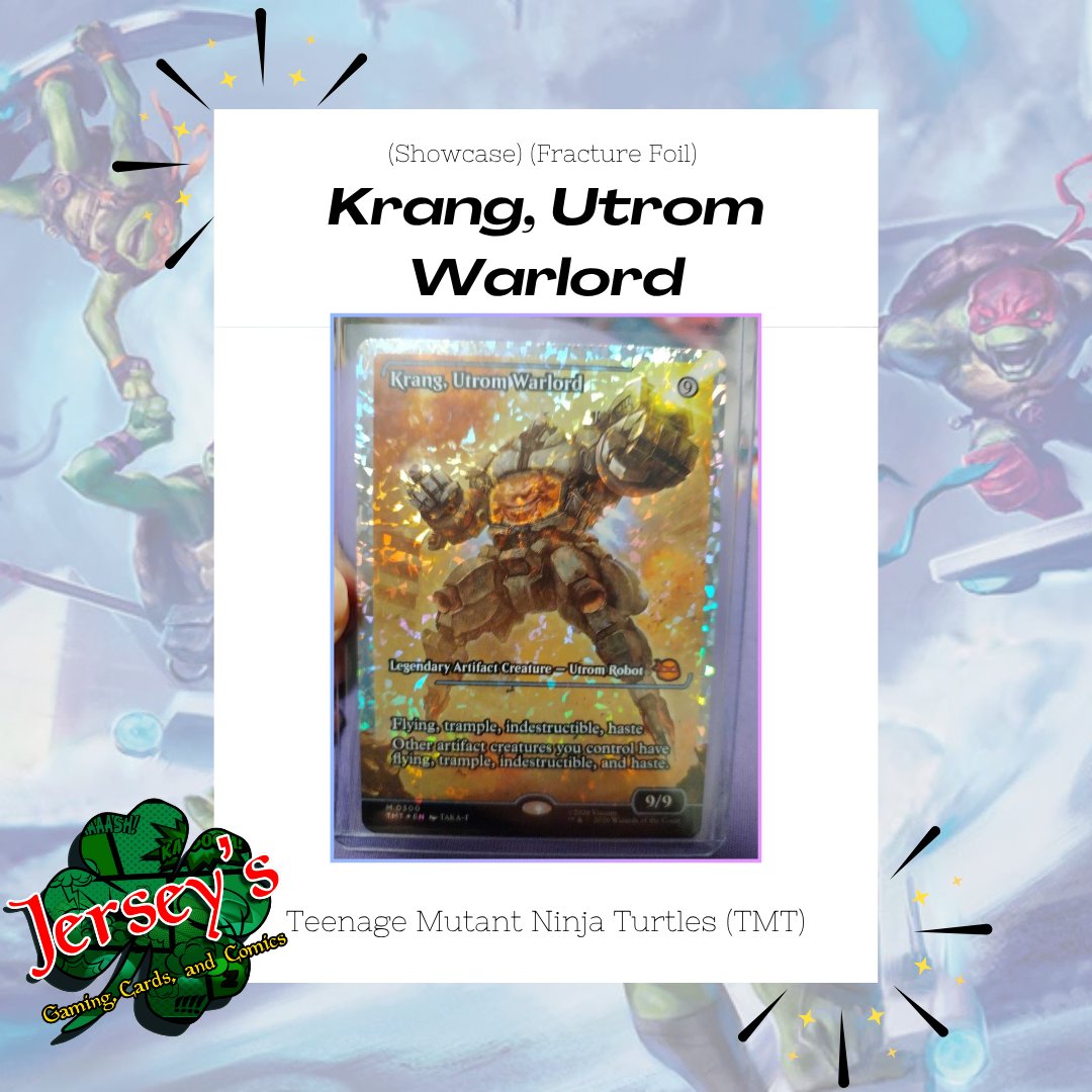 jerseysccg's tweet photo. Big TMNT hit at Jersey’s.

A customer pulled a Krang, Utrom Warlord (Showcase) Fracture Foil from a Pizza Bundle Box bought at our shop.

Congrats on an awesome pull!

🔗 Explore all our links: https://t.co/ZFVCRl6Mtb https://t.co/OsEMkcXrC8