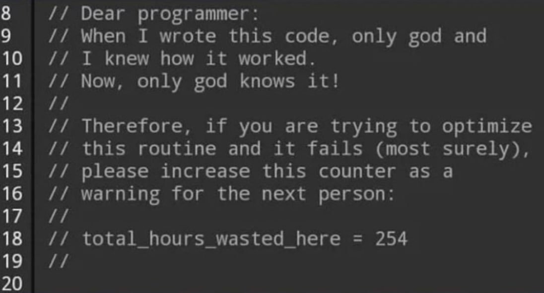 akramcodez's tweet photo. this is basically the software version of a warning written on a wall in blood https://t.co/W2OJehj78z