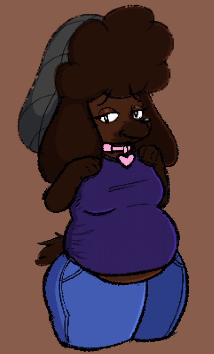 Chroop1's tweet photo. I'm done with college!!

To celebrate i drew a dumb fat dog to test out my new art tablet lol https://t.co/fcbfY6kjbj
