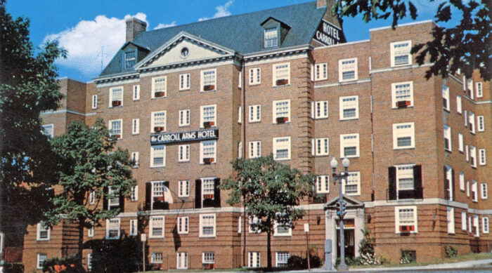 SenateOhioClock's tweet photo. Awaiting today's vote, here's a #InternSeason flashback:  in June 1971, the guests of the US Senate's #CarrollArmsHotel had 2B evacuated when a trio of Senator #StromThurmond interns set their room on fire. #ReplaceParadisePutUpAParkingLot @SenateHistory https://t.co/mWr4Lzo8Yu https://t.co/VSKkGBq3WE