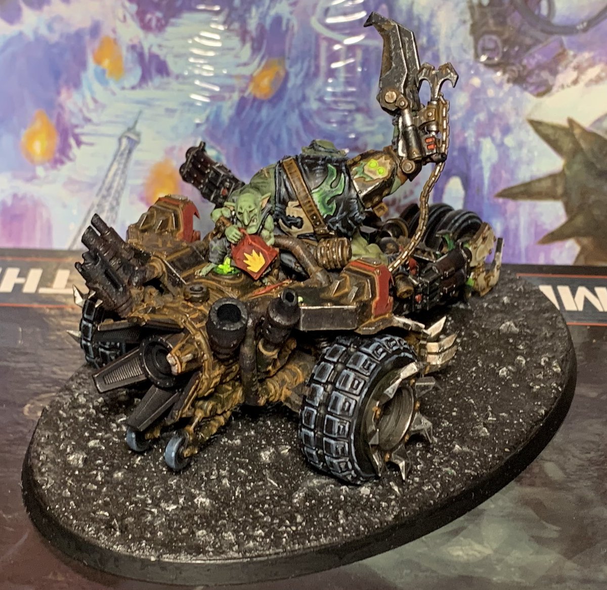 ZombieFeRd's tweet photo. Also, finish’t da Deffkilla Wartrike, Boss!

Da Boss ov Da Wurr Boyz. Bozgat Facebeata’ 

(Kombinashun ov Bozgat frum Bozgat’z Big Adventure, an’ Borgut Facebeata’ frum Da Old Wurld). 

Da driver, Zoom-’er.

An’ da grot iz call’d Guzzla’.

Anyhoo, ‘ave a snazzy day, Boss! 🤘🏻😊 https://t.co/lbAwAIkHDJ