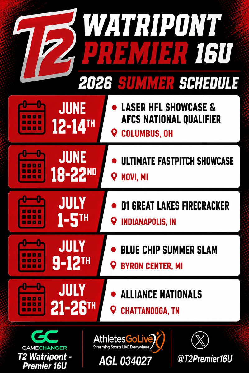 T2Premier16U's tweet photo. It's almost time!  @T2Softball https://t.co/QVKFkhTOw8