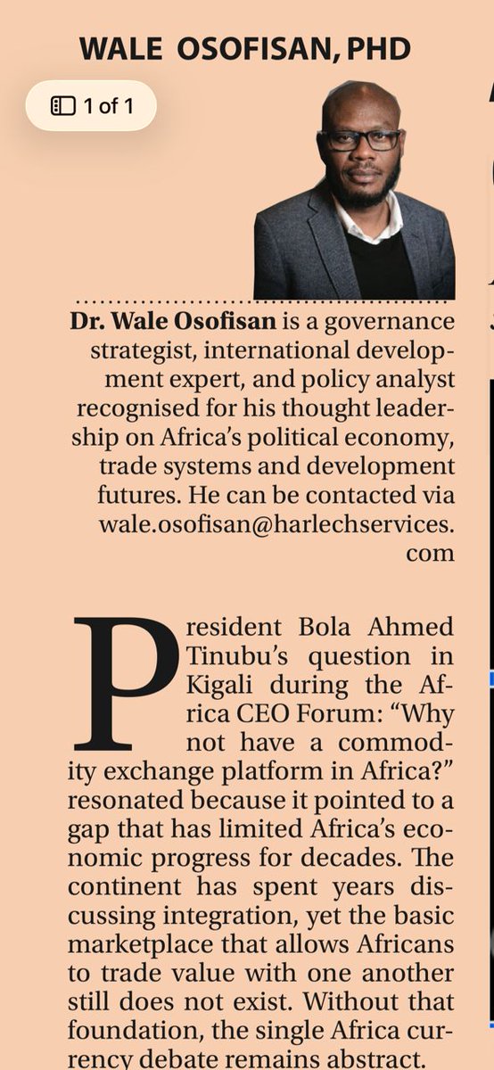 deolarepublic's tweet photo. "The digital rail that makes this
possible. This is where African built
digital infrastructure becomes
essential. The @bantublockchain,
open source, fast, secure, and low
cost, gives the continent some-
thing it has never had: a neutral
African controlled digital rail ca-
pable of moving value instantly
across borders."

"Dangote, BUA, Safaricom,
MTN, and others would operate
with predictable pricing and low-
er risk. And millions of MSMEs
would finally have access to the
same tools that large companies
take for granted."