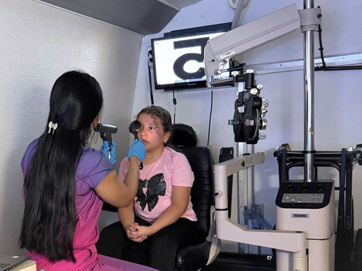 Miamilighthouse's tweet photo. Our Florida Heiken Children’s Vision Program mobile eye care units provide free comprehensive eye exams and eyeglasses to financially disadvantaged children in need across the state of Florida. On a recent visit to Barton Elementary School, our Heiken team provided 35 students with free comprehensive eye exams, and of those students whose eyes were tested, 28 will receive free prescription glasses from Heiken. 👏🚚 

Special guest Florida Representative Debra Tendrich @DebraForHouse stopped by to cheer on our Heiken team, optometrist Dr. Tanzila Rahman, optometric technician Carmen Arguijo, and Christian Fernandez, during their visit. Thank you, Representative Tendrich, for supporting Florida Heiken! 👁️👓

Supporting our Florida Heiken Children's Vision Program contributes to children's success, helping them gain the confidence of knowing that they can see well and participate in school and life like the rest of their classmates, despite their vision impairment.💙 @pbcsd @BartonChargers 

We encourage Florida residents to reach out to their county's elected officials to urge them to support the Florida Heiken Children's Vision Program's continued funding! 📢

Learn more about our Heiken program ➜ https://t.co/Qwfdy8APjp

#MiamiLighthouse #FloridaHeiken #SupportKids #EyeHealth #CommunityLeaders
