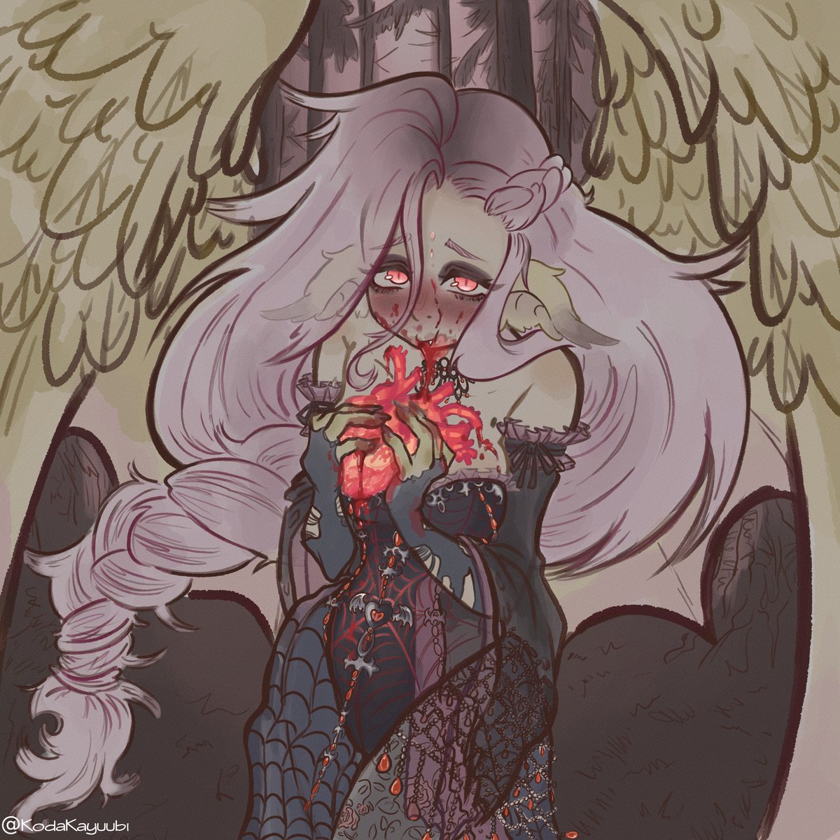 KodaKayuubi's tweet photo. Fluttershy's eating a magic apple, I swear... Let's be artmoots and eat apples with her! โโ โฟโ โ
#artmoots #mlp #fluttershy #flutterbat #vampire https://t.co/HWjhu4WBEg