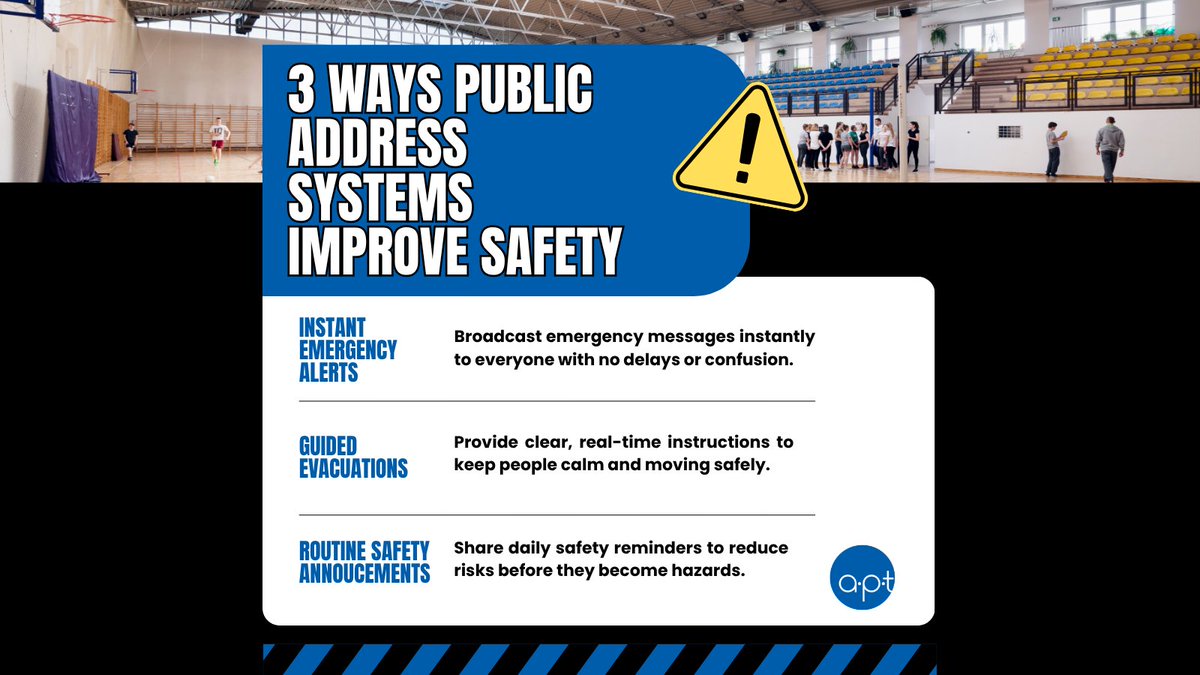 APT_Comm's tweet photo. Clear communication is essential when safety matters most.

At APT Communications, we provide businesses and schools throughout Central Texas with reliable audio and public address system solutions designed to keep people informed, connected, and prepared.

#SafetyFirst #PublicAddressSystems #APTCommunications #CentralTexas #AudioSolutions