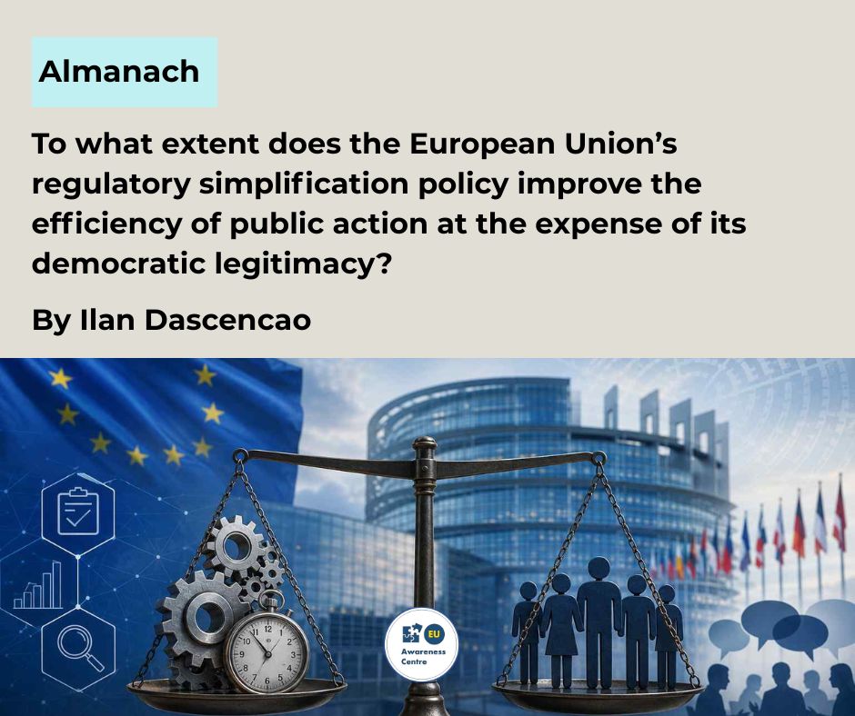 eu_awareness's tweet photo. In this analysis, Ilan Dascencao examines how the European Union’s regulatory simplification agenda seeks to improve the efficiency of public action while placing growing pressure on democratic legitimacy.

Read here: https://t.co/vHl7DJXE3O

#knowledgevsmanipulation #euawareness https://t.co/XHcgi3QWi6