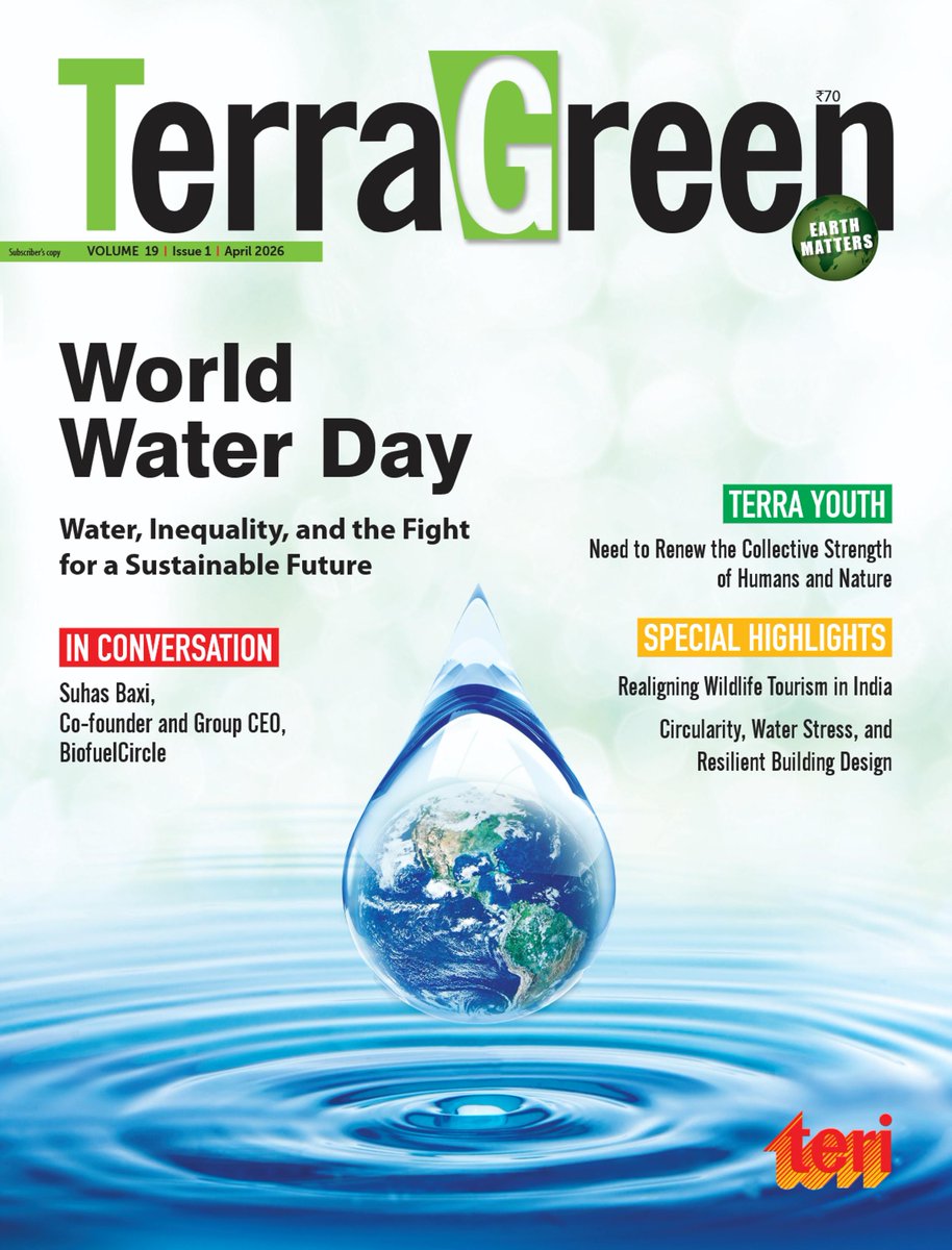 Rajendr51528666's tweet photo. #TerraGreen, published by @teriin, is a widely respected sustainability and renewable energy magazine read by environmental, academic, policy, and research communities in India and internationally.
Deeply honoured to share that a detailed article on the life and pioneering scientific contributions of Late #DrRamBuxSingh has now been formally published in TerraGreen, Volume 19, Issue 1 (April 2026).

The publication of this article represents an important recognition of the scientific and renewable energy legacy of Late Dr. Ram Bux Singh, associated with biogas, solar energy, wind energy, sustainable rural development, and environmental responsibility.

Heartfelt gratitude to @teriin and the editorial team of TerraGreen for helping bring the legacy and vision of Dr.Singh to a wider national and international audience.
#LPG #CleanFuel #CleanCooking #Biomass #ElectricCooking #AirQuality #WestAsiaCrisis #LPGImport #DomesticEconomy 
@UNDP @UNESCO @UNEP @GlobalGoalsUN @WorldBank  @elonmusk #energycrises #globaloilprice #lpgcrises #EnergyCrisis  @ncsmgoi #RenewableEnergy #Biogas #SolarEnergy #WindEnergy #Sustainability #CleanEnergy #ClimateAction #CircularEconomy #EnvironmentalScience #RuralDevelopment @UNinIndia @rashtrapatibhvn @niwe_chennai @UPNEDA_Agency  @kanchi_batra89 @moefcc 
@DivvishaBharti @WeCare4Env @SssNibe @henrydodds @sdg4all @The_Diplomatist 
@SDG2030 @SustDev @SEforALLorg @UN
@UNDP @UNEP @IRENA @IEA @WorldBiogas
 @antonioguterres @SelwinHart @Reuters @BBCWorld @Bloomberg
@FT @PrasarBharati @IN_Archives @JoshiPralhad
@DrVibhaDhawan @shaillykedia @terieiacp23 @UNFCCC @Tulip_Tweets_ @News9Tweets @thetribunechd @PralhadJoshiOfc 
@PMOIndia @narendramodi