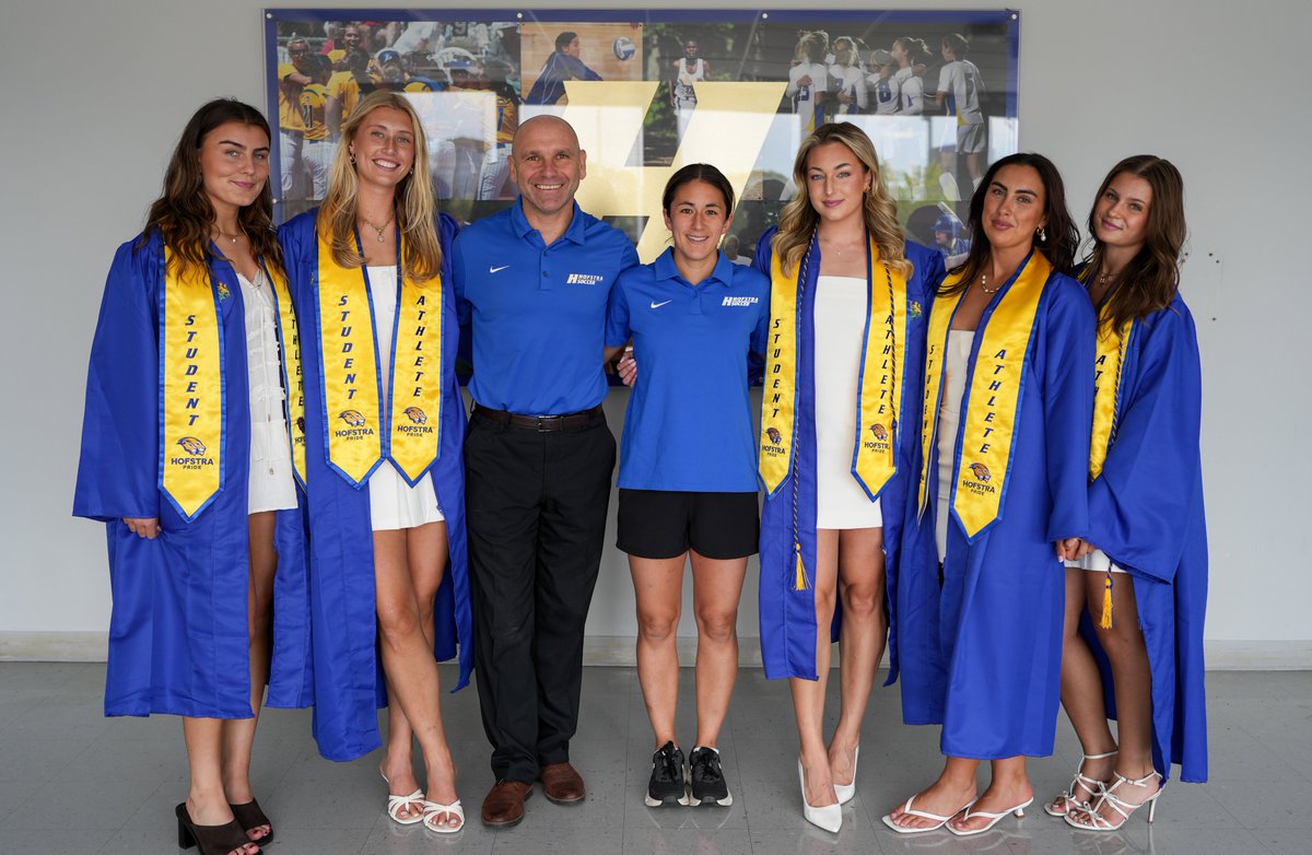 HofstraWSOC's tweet photo. A special day for our graduates! 🎓👩‍🎓

#PrideOfLI x #HofGrad2026 https://t.co/NMrZimTrig