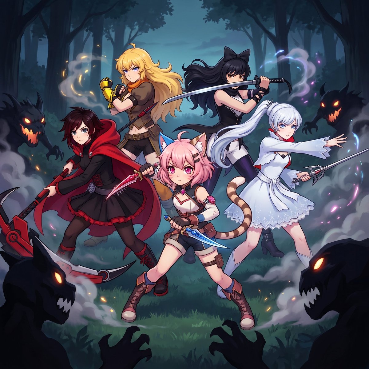 therealayano's tweet photo. I'm fighting grimm with my team https://t.co/ko2fixtTN7