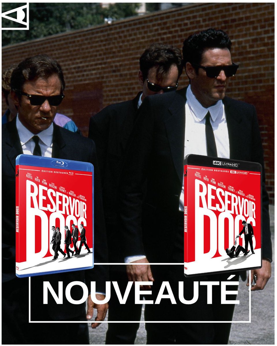 latelierdimages's tweet photo. « Un joyau noir » TÉLÉRAMA
RESERVOIR DOGS, le premier film légendaire et explosif de Quentin Tarantino, est de retour en Blu-Ray et 4K UHD single !
👉 https://t.co/PTD46dk458
#ReservoirDogs #Tarantino #4K #UHD #WeLovePhysicalMedia #PhysicalMedia #CinemaCulte #PremierFilm https://t.co/Ecp61Typaj