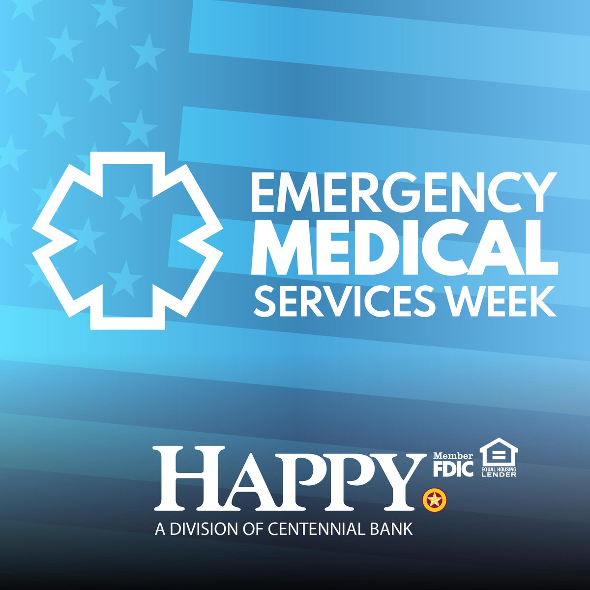 HappyStateBank's tweet photo. Celebrating EMS professionals during National EMS Week. 🚑

Learn about Happy State Bank’s Emergency Medical Services Affinity Program: 👉 https://t.co/0lvURozLdx https://t.co/8ipzpi2Bgq