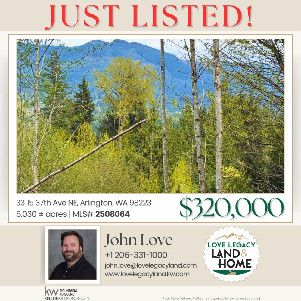 LoveLegacyLand's tweet photo. 🌲 Arlington – 5.03 Acres!
Private wooded retreat w/ stream frontage, mountain views &amp; off-grid container cabin/shop onsite. Approved 4-bed septic + major studies complete!

#LoveLegacyLandAndHome #ArlingtonLand https://t.co/GO1kWGSfjC