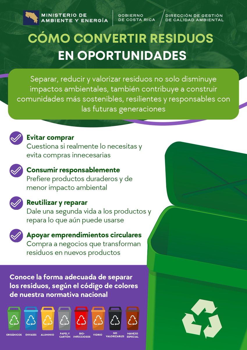 CRMinae's tweet photo. En el Día internacional del Reciclaje deseamos compartir con ustedes este importante mensaje ♻ https://t.co/gSgQtI6uG6