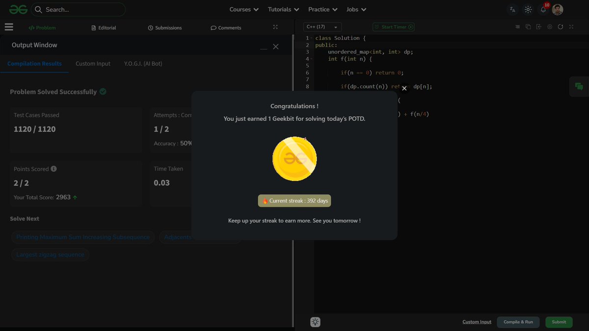 shahidx_05's tweet photo. Day 439 of #1001DaysOfCode
✅ Solved 3 DSA 
✅3 Codeforces problems 
✅Started CSES Searching &amp; Sorting (6 solved) https://t.co/eBwxSMrJGa