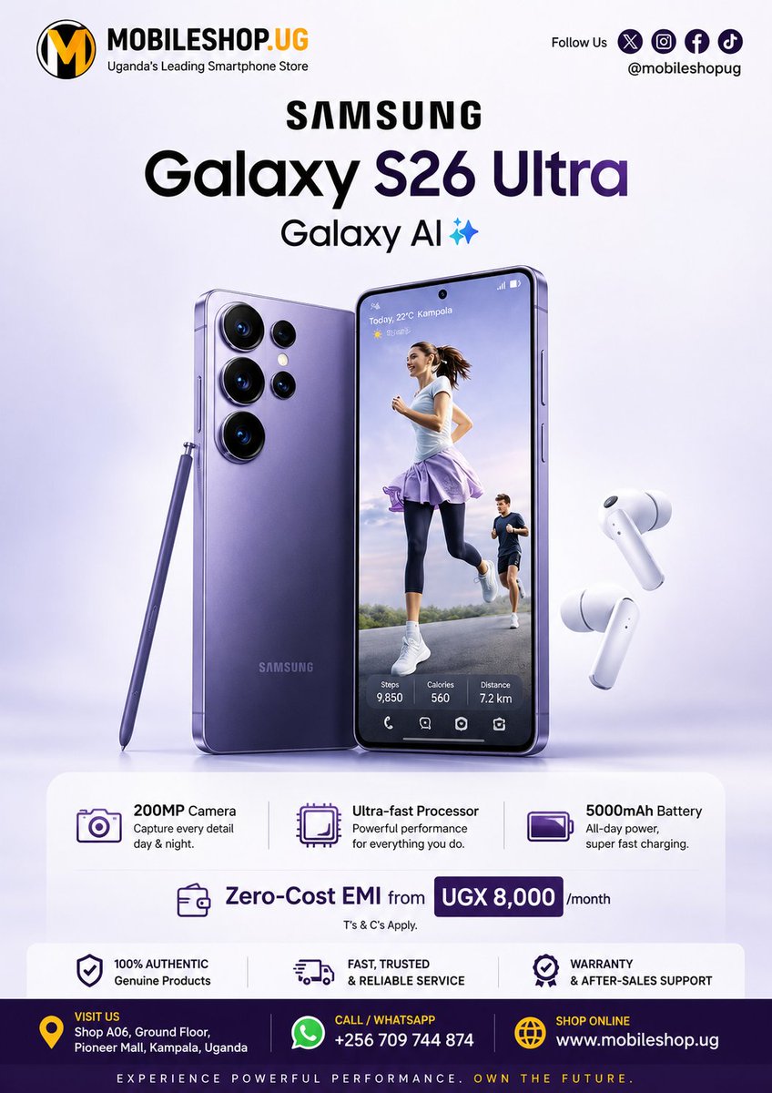MilesNgendo's tweet photo. @mobileshopug When a multi-million shilling flagship smartphone is marketed with amateur, crowded templates, the brand’s perceived value drops instantly.
This is the top 1% design standard your brand assets deserve. Let's talk strategy.
#VisualCommunication #MobileshopUg #MilesConcepts https://t.co/tf03kf9pAe