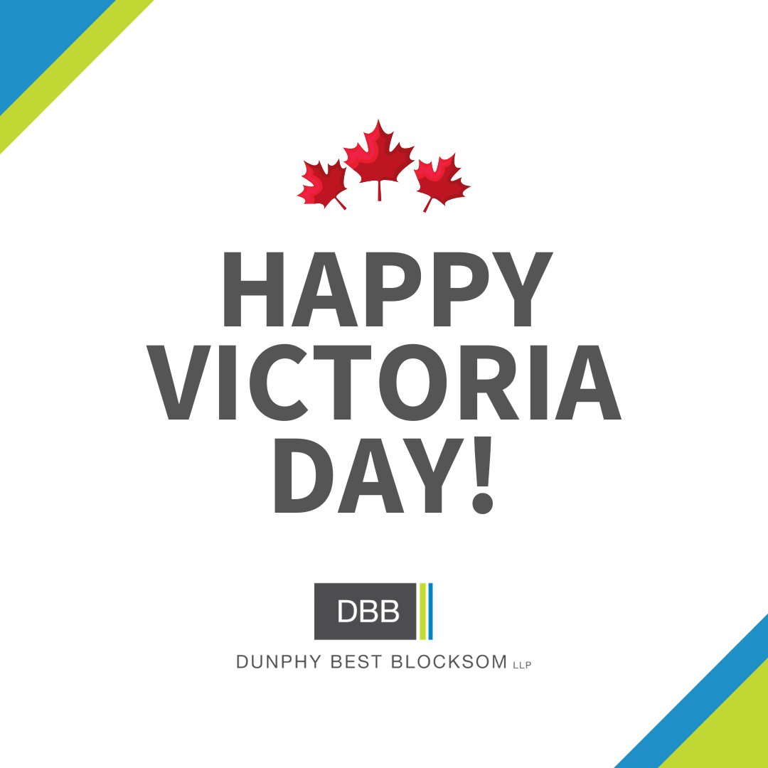 DBB_Law's tweet photo. As we observe Victoria Day, Dunphy Best Blocksom LLP extends warm wishes to all Canadians. We hope you take this opportunity to rest, reconnect and enjoy the long weekend with those closest to you.

#VictoriaDay2026 #LongWeekend https://t.co/FbfHeVRyoH