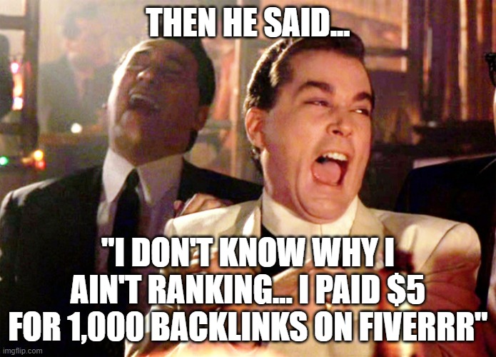 flyingvgroup's tweet photo. Bought 1,000 backlinks for $5 and still not ranking?

Crazy. Almost like Google was not impressed by links from a crypto blog, casino forum, and “Top 10 Soup Recipes” site.

SEO is not broken. Cheap shortcuts are.

#SEO #MarketingHumor https://t.co/sPLTWXVJHg