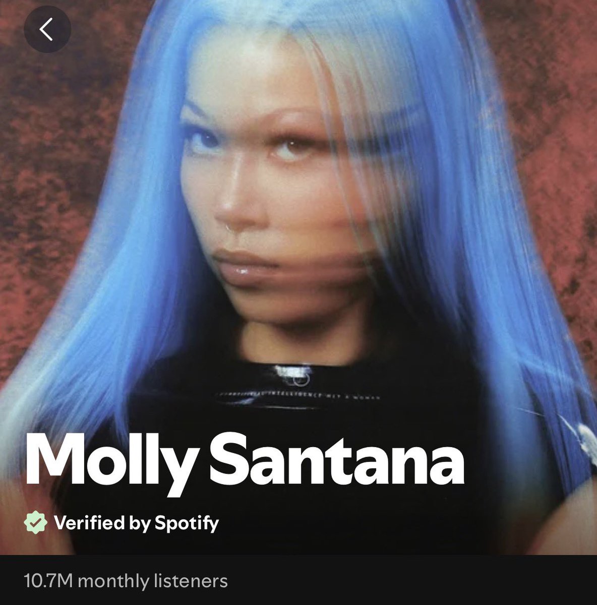 42CEO_'s tweet photo. Molly Santana has now surpassed over 10 million monthly listeners on Spotify 🙏 https://t.co/jCnRTMiWnJ