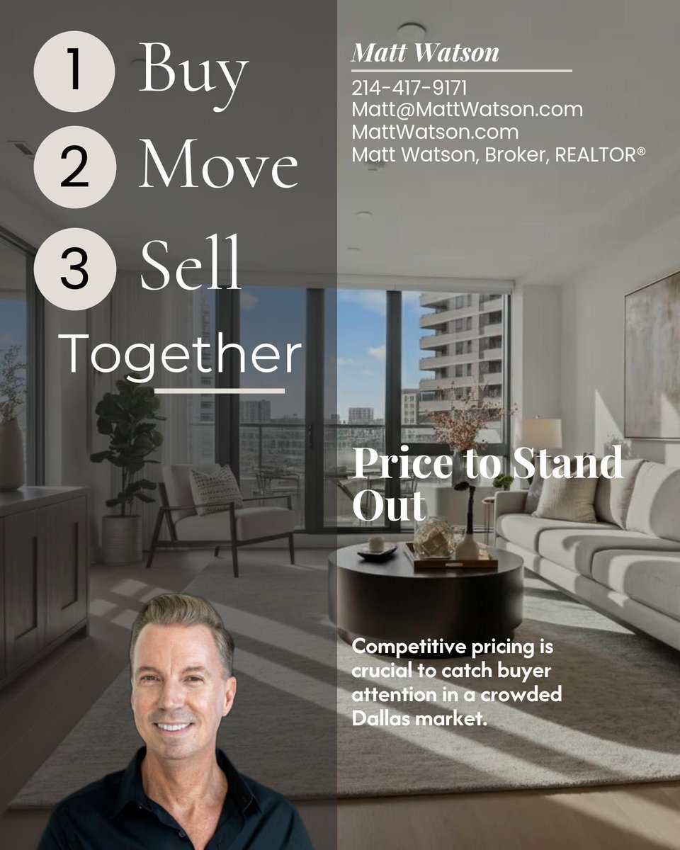 MattWatsonCom's tweet photo. Dallas sellers can’t rely on momentum, rising inventory means your strategy must stand out with pricing, incentives, and expert support. 🏡 What would make you pick one listing over another? https://t.co/TYBvQZyKjV