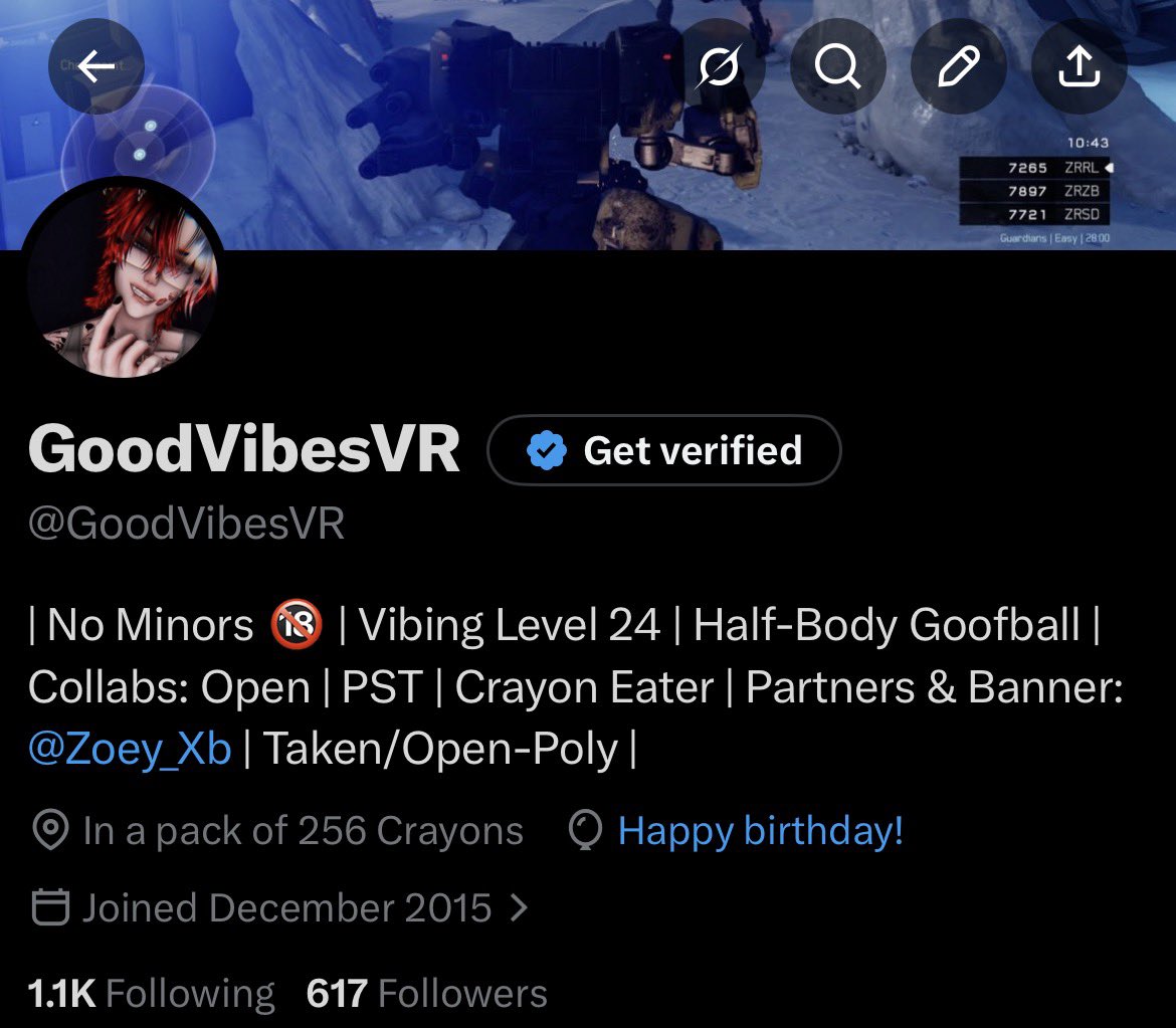 GoodVibesVR's tweet photo. Just turned 25 and I’m still autistic on crack https://t.co/3g4kQzGnJT