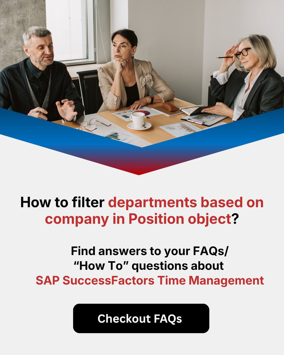 3CoreSystemsInc's tweet photo. Working with multiple companies in SuccessFactors?

Discover how to filter departments by company in the Position Object with this quick FAQ guide.

Check it out 
https://t.co/MjU1K3AuD4

#SAPSuccessFactors #HRConfiguration #PositionManagement #HRTech https://t.co/nSXC6GStuM