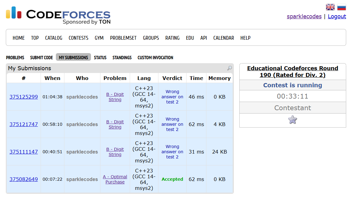 Solved only the first problem in today's codeforces div 2 contest Stuck ...