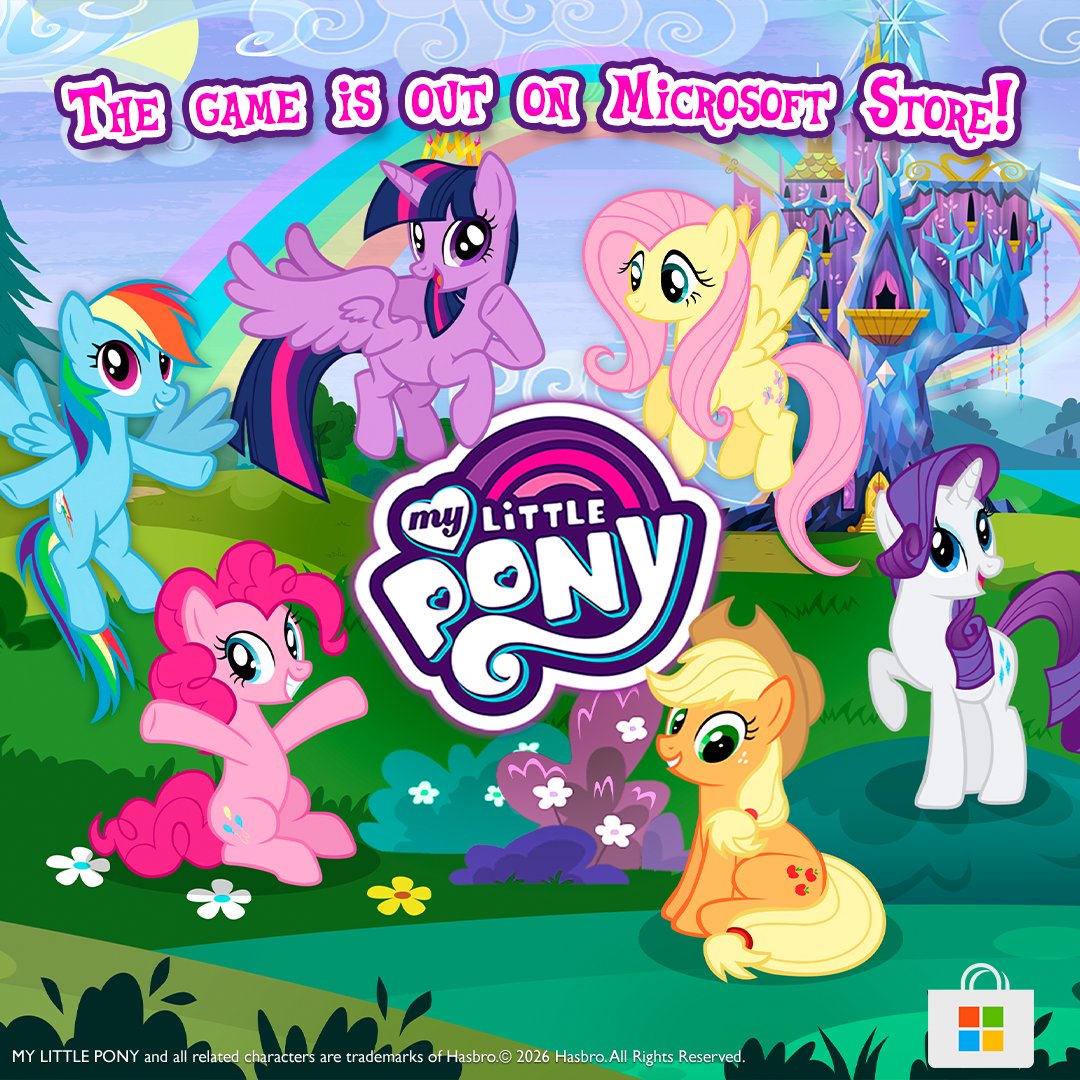 gameloft's tweet photo. Hey everyone!🦄
#MyLittlePony team is happy to announce that My Little Pony: Magic Princess is now available on Microsoft Store!🎉
Join the fun now!🌈💜

🔗You can find the game here: https://t.co/eR06y4r382 https://t.co/AadvF2IBQ0